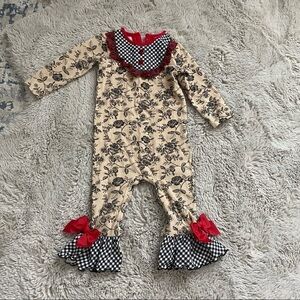 Ric Rac ruffles Christmas outfit 24m